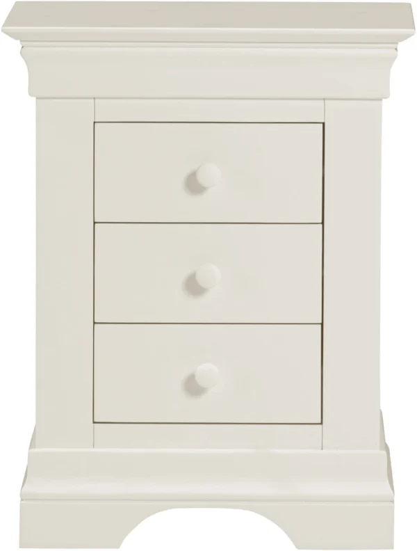 Bordeaux 3 Drawer Bedside (Ivory) - Image 8