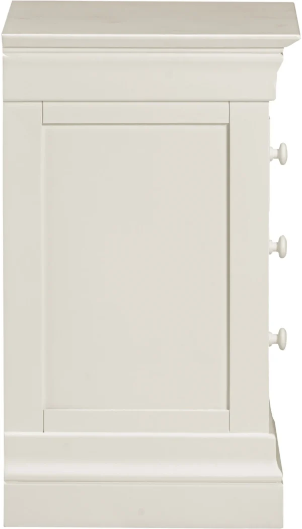 Bordeaux 3 Drawer Bedside (Ivory) - Image 9