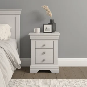 Bordeaux 3 Drawer Bedside (Ivory)