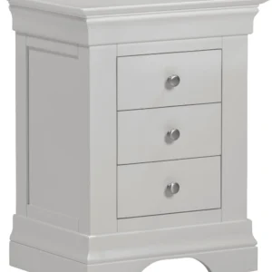 Bordeaux 3 Drawer Bedside (Pebble Grey)