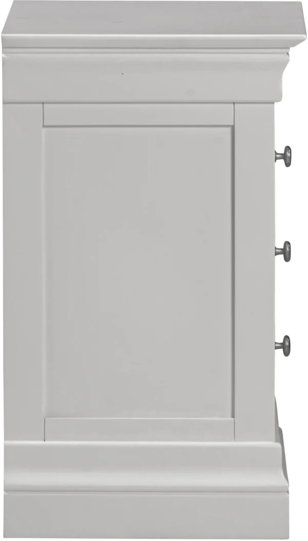 Bordeaux 3 Drawer Bedside (Pebble Grey) - Image 4