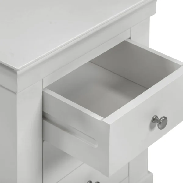 Bordeaux 3 Drawer Bedside (Pebble Grey) - Image 5