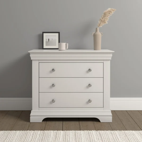 Bordeaux 3 Drawer Chest (Ivory)