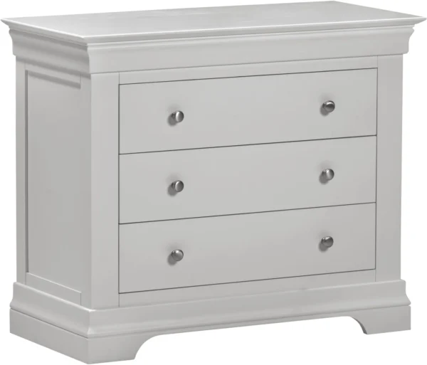 Bordeaux 3 Drawer Chest (Pebble Grey)
