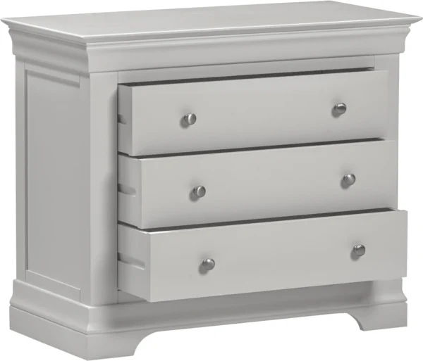 Bordeaux 3 Drawer Chest (Pebble Grey) - Image 2