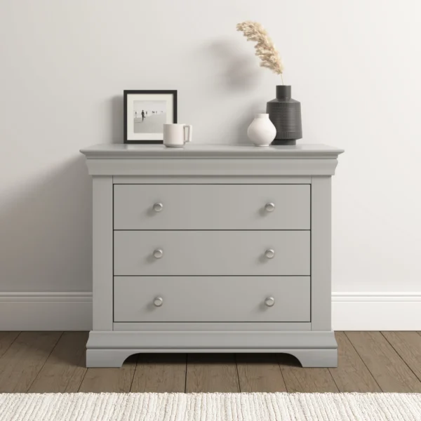 Bordeaux 3 Drawer Chest (Pebble Grey) - Image 7
