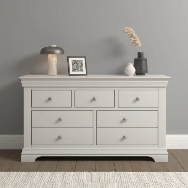 Bordeaux 3+2 Drawer Chest (Ivory) - Image 7