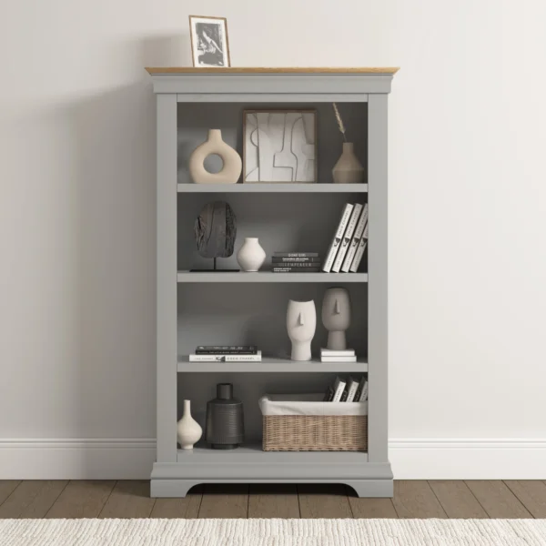 Bordeaux Bookcase (Pebble Grey/Oak) - Image 5