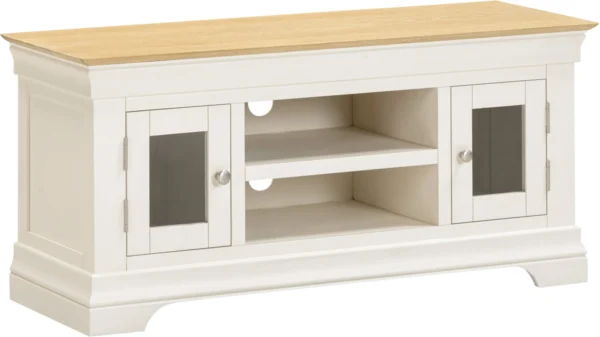Bordeaux Small TV Stand (Ivory/Oak)
