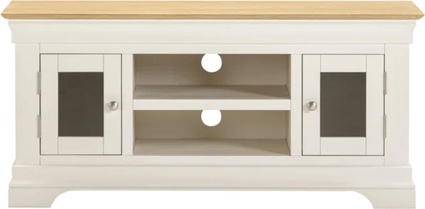Bordeaux Small TV Stand (Ivory/Oak) - Image 2