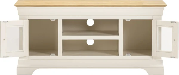 Bordeaux Small TV Stand (Ivory/Oak) - Image 3