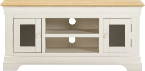 Bordeaux Small TV Stand (Ivory/Oak) - Image 7