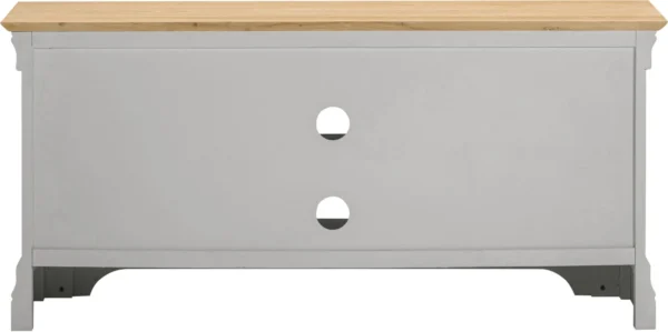 Bordeaux Small TV Stand (Pebble Grey/Oak) - Image 5