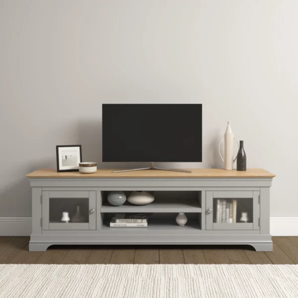 Bordeaux TV Stand (Pebble Grey/Oak) - Image 8