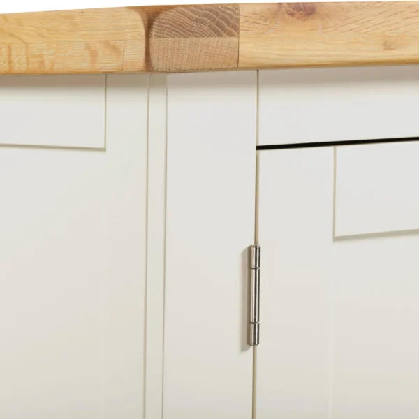 Windsor 2 Door 1 Drawer Wardrobe (Ivory/Oak) - Image 5