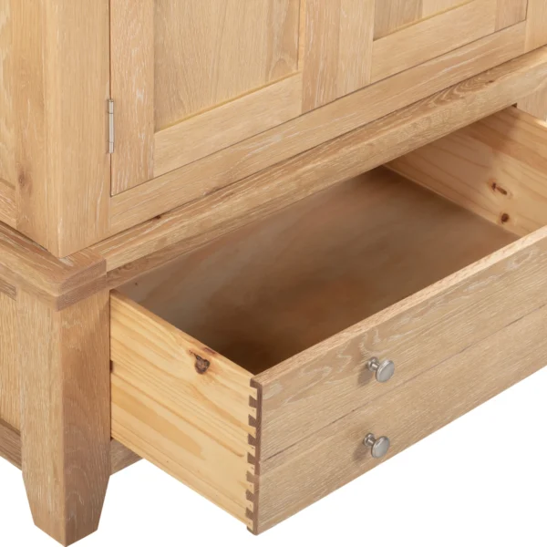 Windsor 2 Door 1 Drawer Wardrobe (Natural Oak) - Image 7