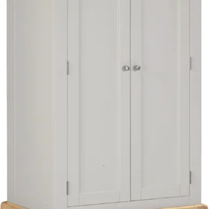 Windsor 2 Door 1 Drawer Wardrobe (Pebble Grey/Oak)