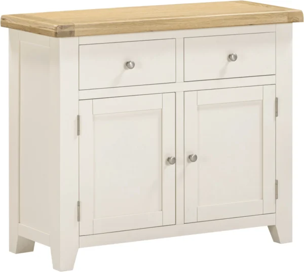 Windsor 2 Door 2 Drawer Sideboard (Ivory/Oak)