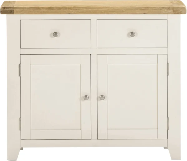 Windsor 2 Door 2 Drawer Sideboard (Ivory/Oak) - Image 2