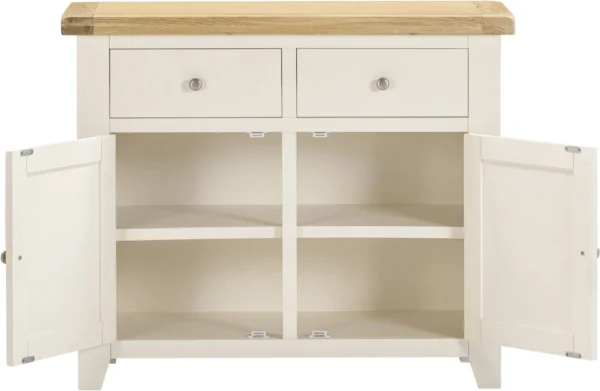 Windsor 2 Door 2 Drawer Sideboard (Ivory/Oak) - Image 3