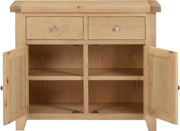Windsor 2 Door 2 Drawer Sideboard (Natural Oak) - Image 6
