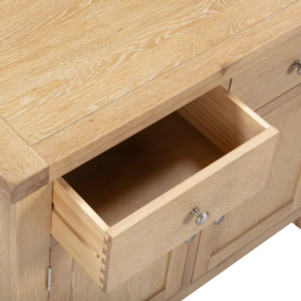 Windsor 2 Door 2 Drawer Sideboard (Natural Oak) - Image 3