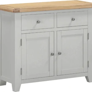 Windsor 2 Door 2 Drawer Sideboard (Pebble Grey/Oak)