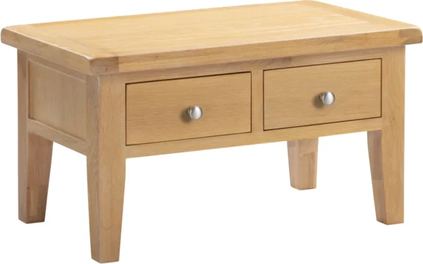 Windsor 2 Drawer Coffee Table (Natural Oak)