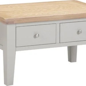 Windsor 2 Drawer Coffee Table (Pebble Grey/Oak)