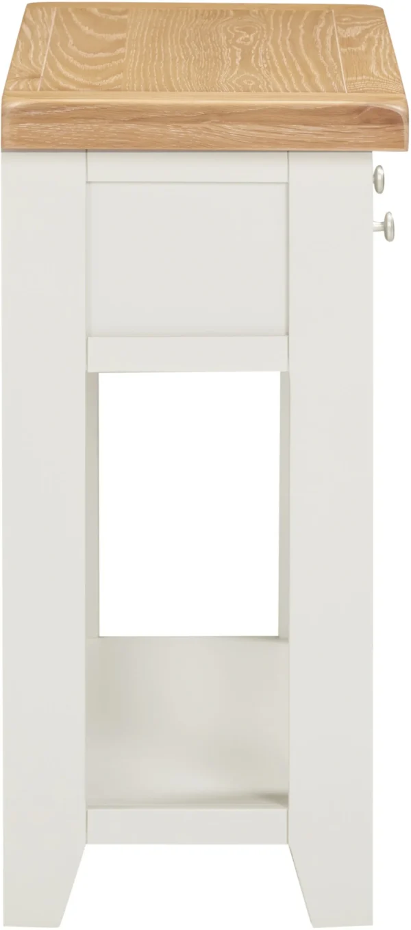 Windsor 2 Drawer Console Table (Ivory/Oak) - Image 4