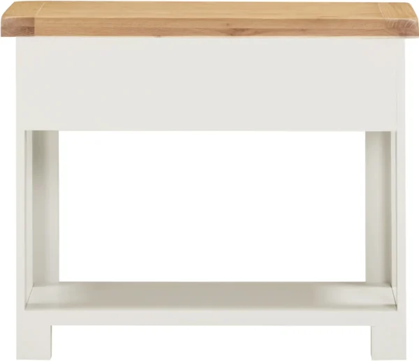 Windsor 2 Drawer Console Table (Ivory/Oak) - Image 5