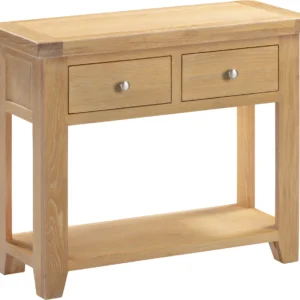 Windsor 2 Drawer Console Table (Natural Oak)