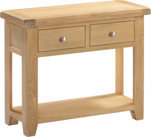 Windsor 2 Drawer Console Table (Natural Oak)