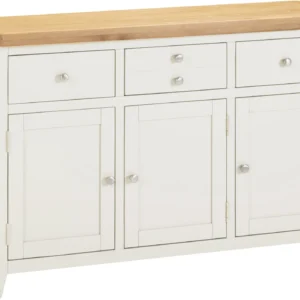 Windsor 3 Door 3 Drawer Sideboard (Ivory/Oak)
