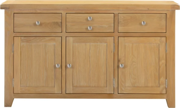 Windsor 3 Door 3 Drawer Sideboard (Natural Oak) - Image 2