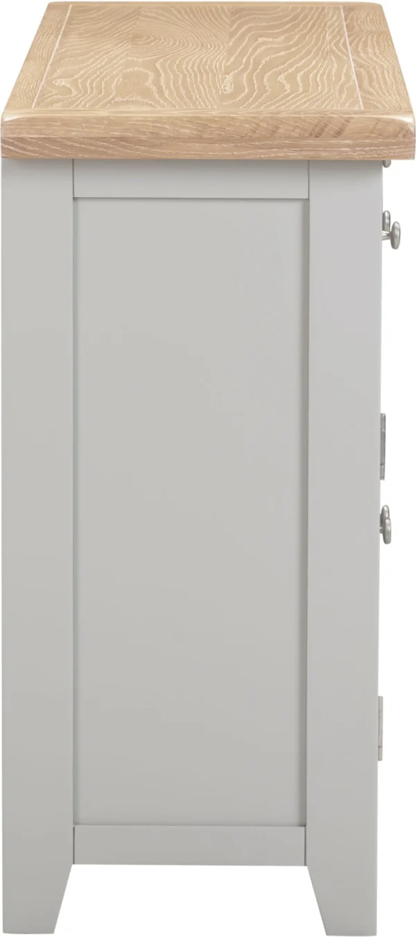 Windsor 3 Door 3 Drawer Sideboard (Pebble Grey/Oak) - Image 4