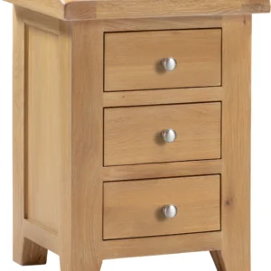Windsor 3 Drawer Bedside (Natural Oak)