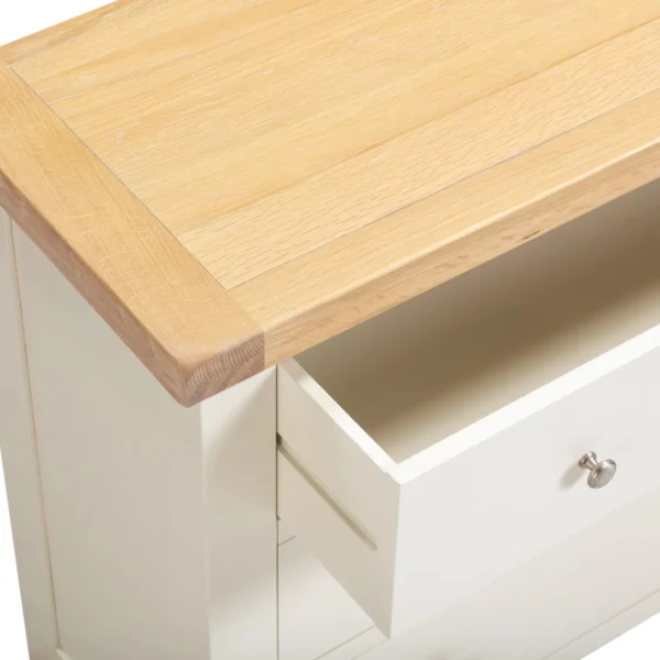Windsor 3 Drawer Chest (Ivory/Oak) - Image 6