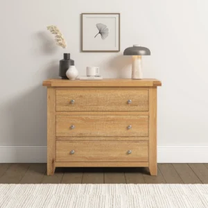 Windsor 3 Drawer Chest (Natural Oak)