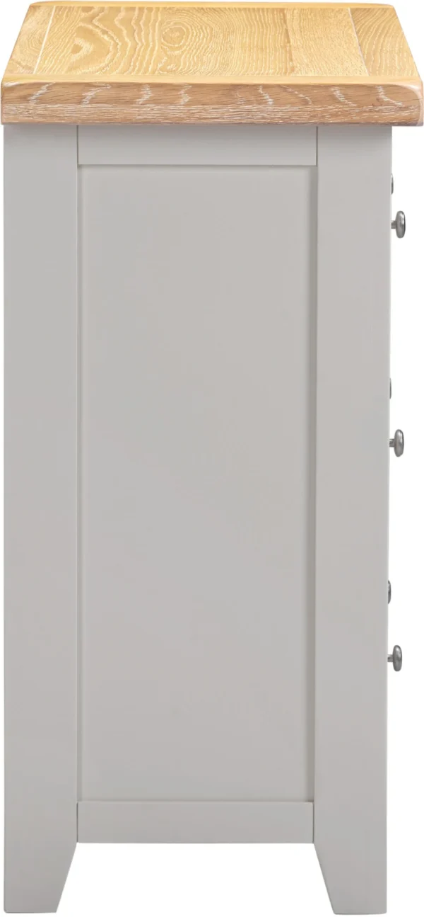 Windsor 3 Drawer Chest (Pebble Grey/Oak) - Image 4