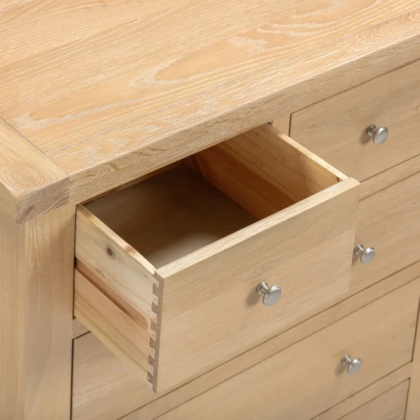 Windsor 3+2 Drawer Chest (Natural Oak) - Image 6