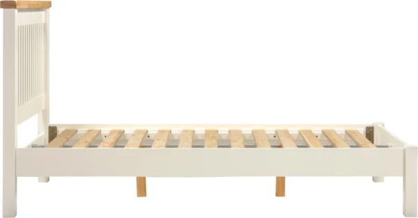 Windsor 4'6" Bed Low Foot End (Ivory/Oak) - Image 3