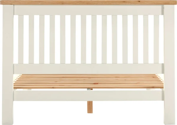 Windsor 4'6" Bed Low Foot End (Ivory/Oak) - Image 4