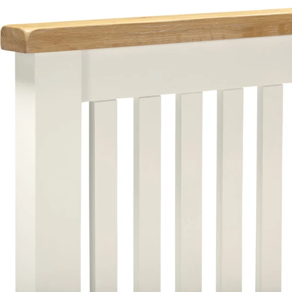 Windsor 4'6" Bed Low Foot End (Ivory/Oak) - Image 5