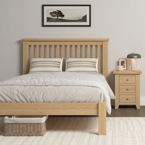 Windsor 4'6" Bed Low Foot End (Natural Oak) - Image 6