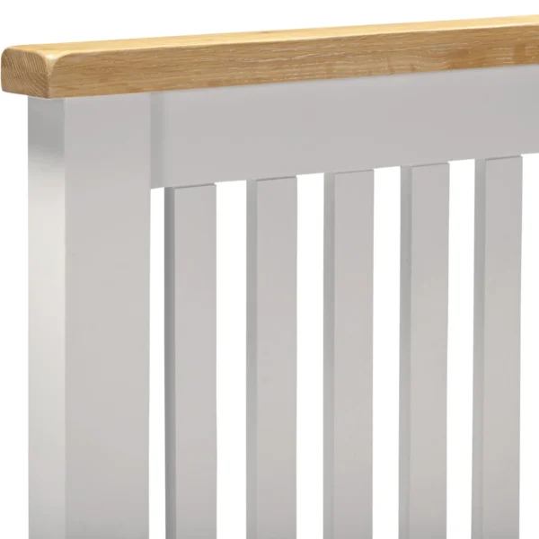 Windsor 4'6" Bed Low Foot End (Pebble Grey/Oak) - Image 5