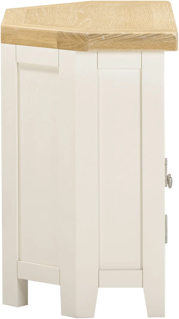 Windsor Corner TV Unit (Ivory/Oak) - Image 4