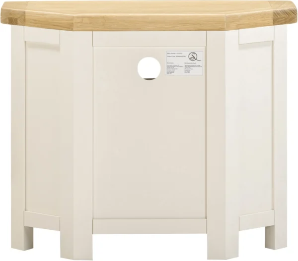 Windsor Corner TV Unit (Ivory/Oak) - Image 5