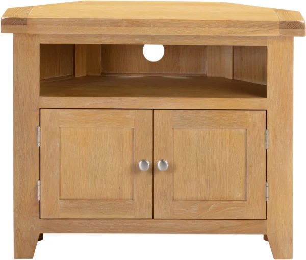 Windsor Corner TV Unit (Natural Oak) - Image 2