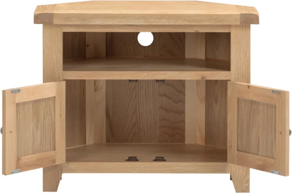 Windsor Corner TV Unit (Natural Oak) - Image 3